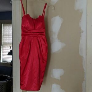 Red cocktail dress